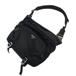 Prada Tessuto Montagn nylon shoulder bag black